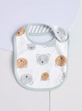 Juniors Hola! printed bib with button closure(set of 2)