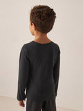 Juniors pizza time Fullsleeves black tshirt