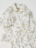 Giggles grey floral printed shirt & pyjama set (set of 2)