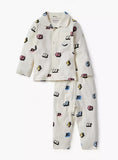 Juniors alphabet printed shirt & pyjama set (set of 2)
