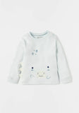 Juniors Animal Embroidered shirt & striped Pyjama set (set of 2)