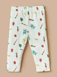 Juniors frog & vegetables printed shirt & pyjama set (set of 2)