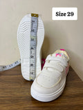 R&B Barbie printed white perforated shoes