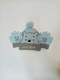 Disnep Baby Pooh Bear Printed Winter Beanie and gloves (set of 2)