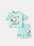 Juniors snoopy printed shirt & shorts set (set of 2)