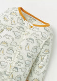 Juniors all over dino print zipped sleepsuit