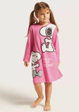 Juniors PEANUTS Pink Fullsleeves Long Tshirt NEVER GIVE-UP YOUR DREAMS (Winter)