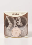Giggles Grey infant knitted booties (Box packaging)