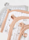 Giggles bunny cotton muslin Washcloths (pack of 4)