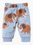 Juniors brown elephant printed shirt & jog set (set of 2) (Winter)