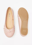 Missy Pink lined loop ballerinas