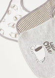 Juniors elephant little one bib with button closure (set of 3)