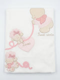 Juniors fluffy pink bunny blanket