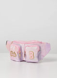 Barbie Pink Sequinned Waist Bag with Adjustable Strap and Buckle Closure