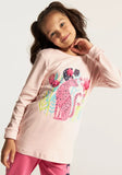 Juniors Pink Leopard girl power shirt & pyjama set (set of 2)