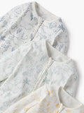 Juniors white animal printed sleepsuits (set of 3)