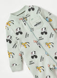 Mickey mouse green zipped sleepsuit (winter)