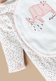 Juniors white elephant embroidered fleece sleepsuit (Winter)