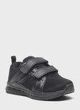 Shoexpress solid black textured shoes