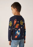 Juniors colorful galaxy theme knitted sweater (Winter)