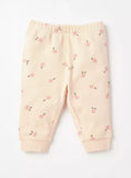 Juniors cherry printed ribbed shirt & pyjama set (set of 2)