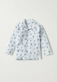 Juniors all over yatch printed shirt & pyjama set (set of 2)