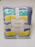 Juniors multicolor stripe knitted blanket