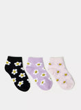 Juniors sunflower socks (pack of 3)