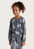 Juniors grey cheetah printed fullsleeves tshirt