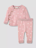 Juniors pink star knitted shirt ,& pyjama set (set of 2) (winter)