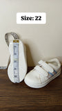 R&B white side lined girls shoes