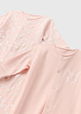 Matalan peach rabbit sleepsuit (set of 2)