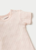 Juniors pink textured half romper (Summer)