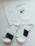 Nike white colorblock socks