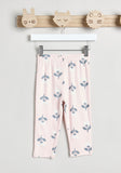Juniors pink floral shirt & pyjama set (set of 2)
