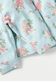Juniors blue flowers printed shirt & pyjama set (set of 2)