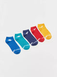 Gloo kids dino solid ankle socks (pack of 5)