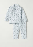 Juniors all over yatch printed shirt & pyjama set (set of 2)