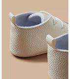 Giggles white colorblock infant shoes