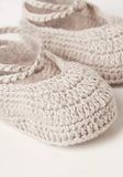Giggles Grey infant knitted booties (Box packaging)