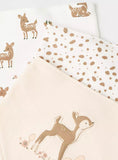 Juniors deer textured bandana bib (set of 3)