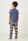 Juniors lion taxi bus printed shirt & pyjama set (Set of 2) (Summer)
