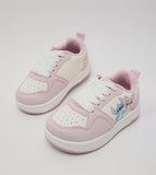 R&B pink lilo & stitch printed colorblock shoes