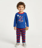 Juniors excavator printed shirt & pyjama set (set of 2)