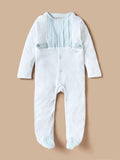 Giggles blue patch design sleepsuit