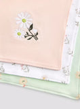 Juniors all over floral print bandana bib (set of 3)