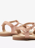 Little Missy Slip-On Strap pink Sandals with Hook and Loop Closure