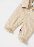 Bambi applique beige sleepsuit