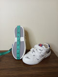 R&B white dino printed shoes