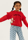 Juniors hello kitty embroidered hoodie (Fleeve lined) (Winter)